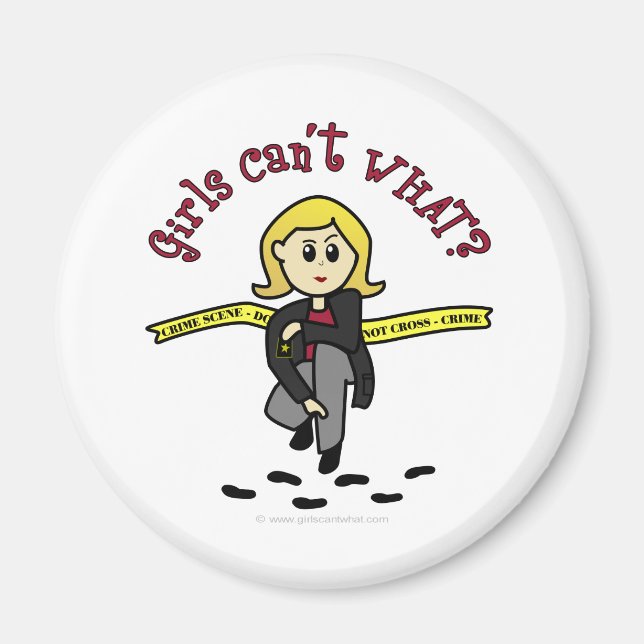 Blonde CSI Girl Magnet (Front)
