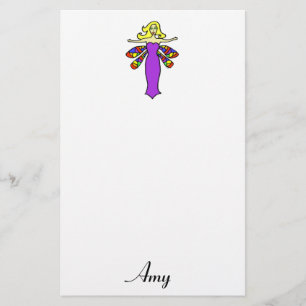 Blonde Dragonfly Fairy Stationery