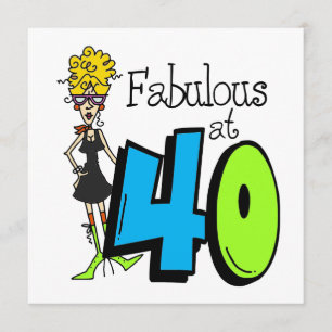 Blonde Fabulous at 40 Birthday Card