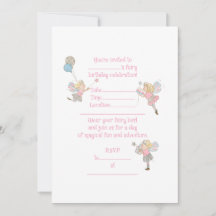 Blonde Fairies Birthday Invitation