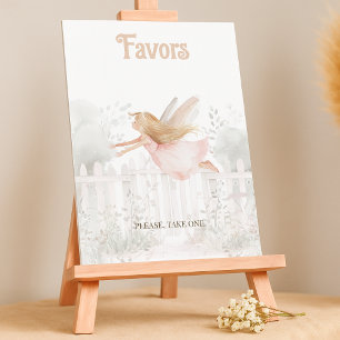 Blonde Fairy Baby Shower Favours Table Sign