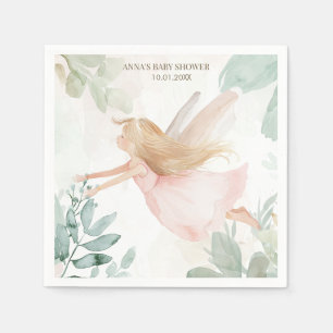 Blonde Fairy Girl Baby Shower Napkin