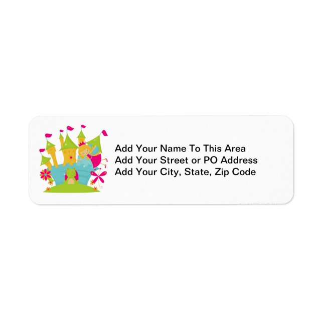 Blonde Fairy Princess Return Address Label (Front)
