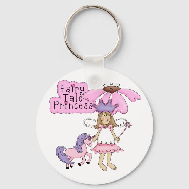 Blonde Fairy Tale Princess Key Ring (Front)