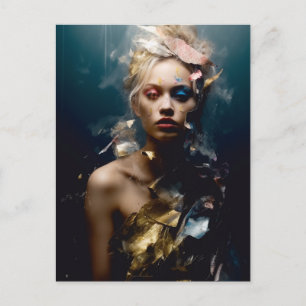 Blonde Fashion Model Photography Postcard