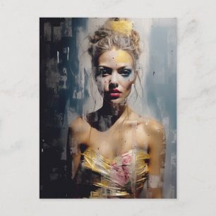 Blonde Fashion Model Photography Postcard