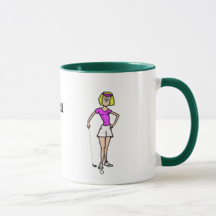 Blonde Female Golfer Mug