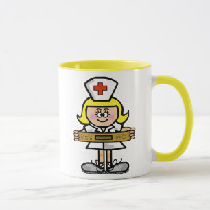 Blonde Female Nurse Mug Customise It!