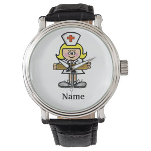 Blonde Female Nurse Watch  Customise It!