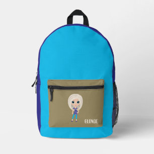 Blonde Girl Cartoon Backpack