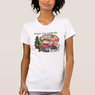 Blonde Girl Crazy For Camping T-Shirt