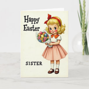 Blonde Girl Easter Sister Card