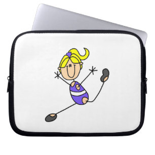 Blonde Girl Gymnast Laptop Sleeve