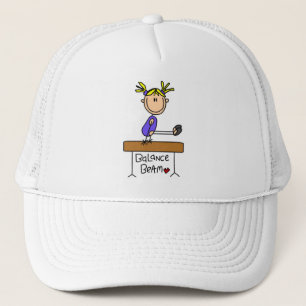Blonde Girl Gymnast on Beam Tshirts and Gifts Trucker Hat