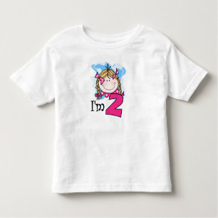 Blonde Girl I'm Two Toddler T-Shirt