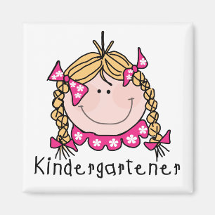 Blonde Girl Kindergartener Tshirts and Gifts Magnet