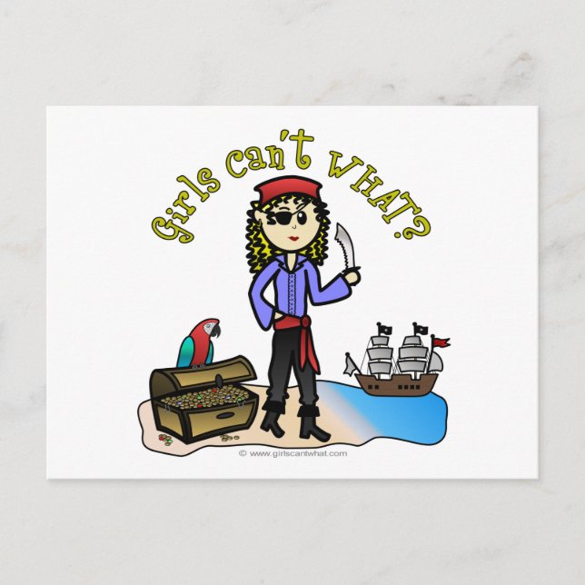 Blonde Girl Pirate Postcard (Front)