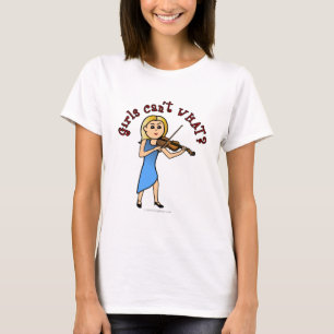 Blonde Girl Playing Violin T-Shirt