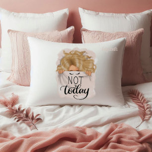 Blonde Girl Power Sleepy Young Blonde Woman Pillowcase