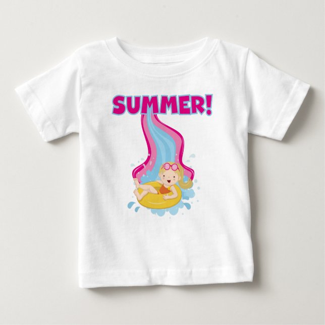 Blonde Girl Summer Baby T-Shirt (Front)
