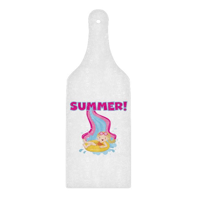Blonde Girl Summer Cutting Board (Front)