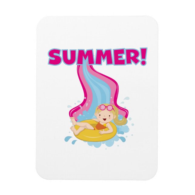 Blonde Girl Summer Magnet (Vertical)
