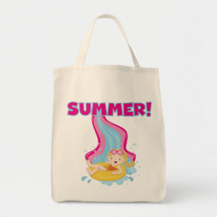 Blonde Girl Summer Tote Bag