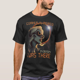 Blonde Girl Total Solar Eclipse 2024 Coahuila Mexi T-Shirt