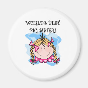 Blonde Girl World's Best Big Sister Magnet