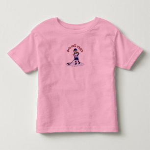 Blonde Girls Hockey Player Toddler T-Shirt