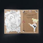 Blonde Girls Karate Colouring Page Happy Birthday Card<br><div class="desc">You can't find a karate themed happy birthday card like this in a retail store! It has amazing graphics on every fold. Add her name and age and she will be amazed to see them in print. The karate themed colouring page on the inside is satisfying to colour and the...</div>