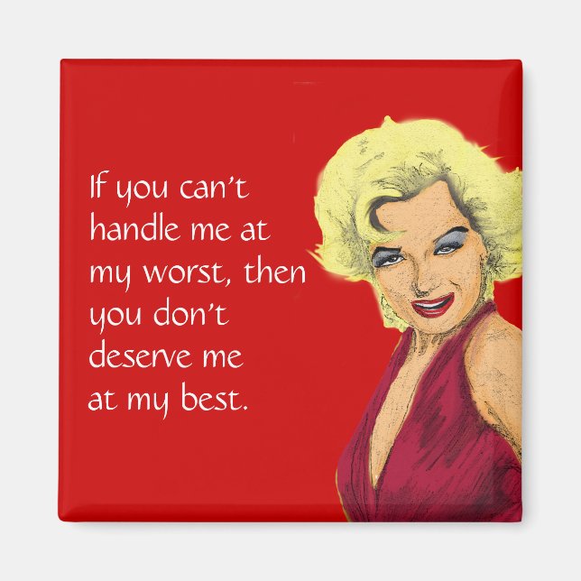 Blonde Glamour Girl Magnet (Front)