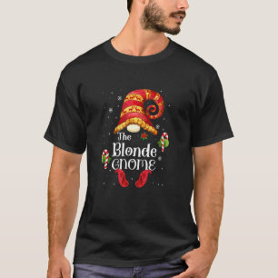 Blonde Gnome Matching Family Christmas Gnome Pjs T-Shirt