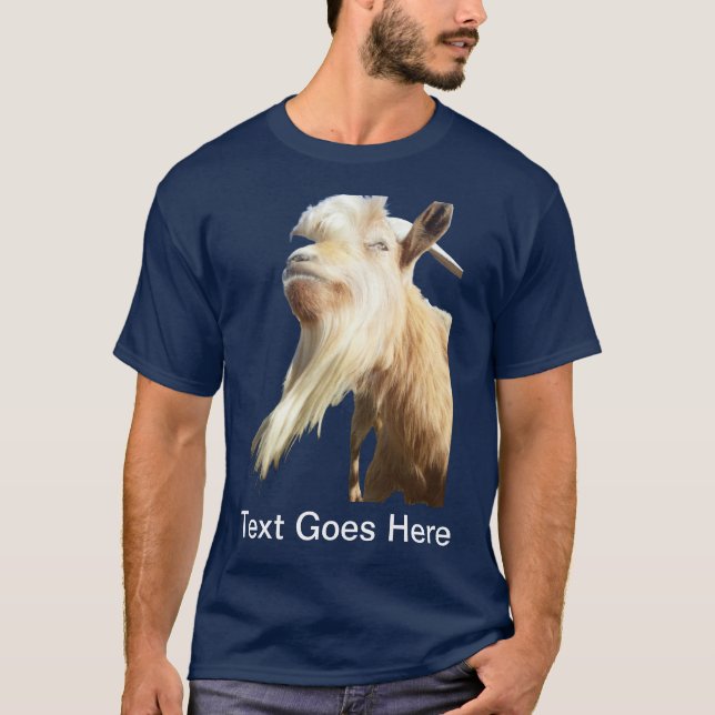 Blonde Goat Long Beard Goofy Hair T-Shirt (Front)