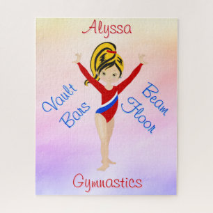 Blonde Gymnast Hazel Eyes Gymnastics Puzzle