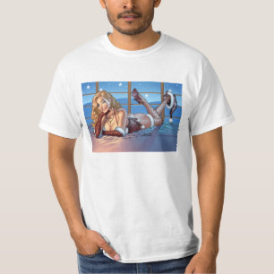 Blonde Hair, Blue Eyed Beauty Illustration - Al T-Shirt