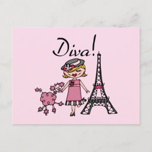 Blonde Hair Diva Postcard