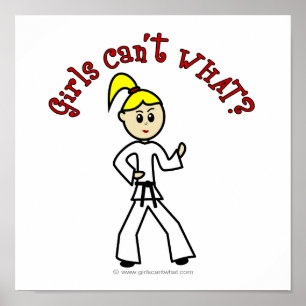 Blonde Karate Girl Poster