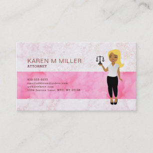 Blonde Lawyer Business Cards