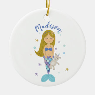 Blonde Little Mermaid Ornament