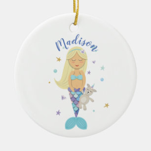 Blonde Little Mermaid Ornament