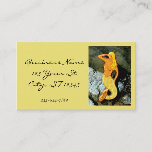 blonde lookout mermaid business card (Front)