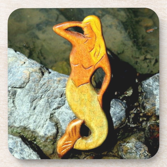 blonde lookout mermaid coaster (Front)