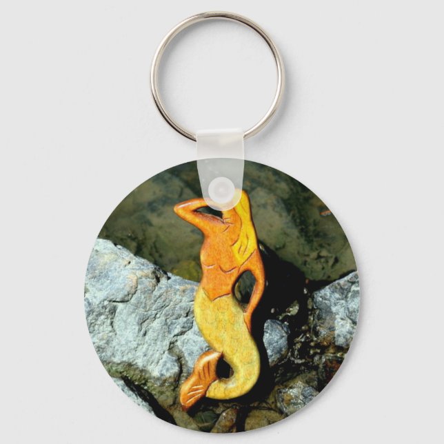 blonde lookout mermaid key ring (Front)