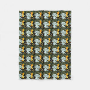 blonde lookout mermaids fleece blanket