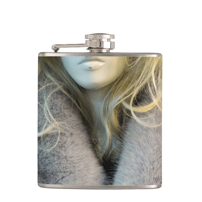 Blonde Mannequin Hip Flask (Front)