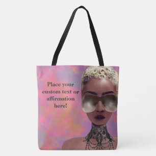 Blonde Melanin Berry Beauty Black Art Rainbow Tote Bag