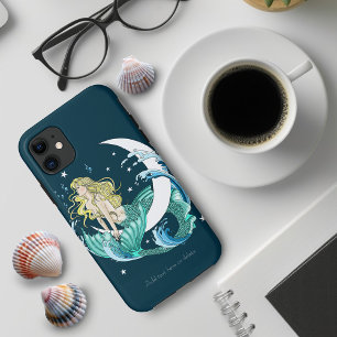 Blonde Mermaid Crescent Moon Fantasy Art Deco iPhone 11 Case