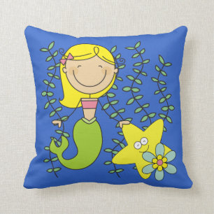 Blonde Mermaid Cushion