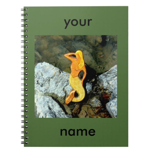 blonde mermaid gazing seaward notebook (Front)